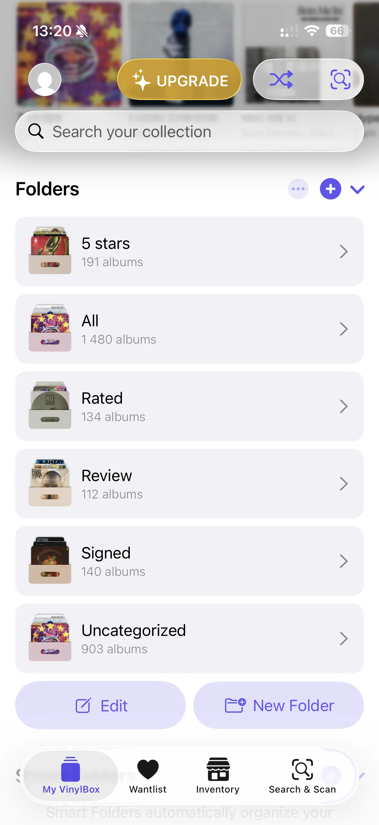 VinylBox collection folders